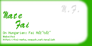 mate fai business card